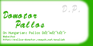 domotor pallos business card